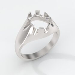 Men's Oval Gypsy Pre-notched Ring Mounting