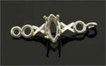 Marquise X and O Design Pre-notched Bracelet Link