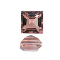 Pink Peach Tourmaline Square 5mm