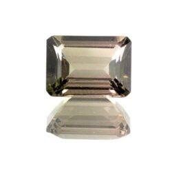 Gray Green Tourmaline Emerald Cut
