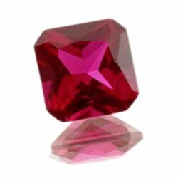 Lab Created Ruby Octagon Princess Cut