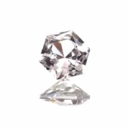 Lab Created White Sapphire Hexagon