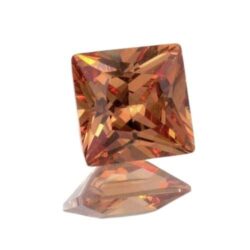 Champagne Cubic Zirconia Princess Cuts