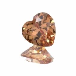 Champagne Cubic Zirconia Hearts