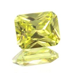 Apple Green Cubic Zirconia Emerald Cuts