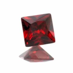 Garnet Cubic Zirconia Princess Cut