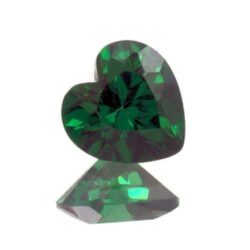 Green Cubic Zirconia Hearts