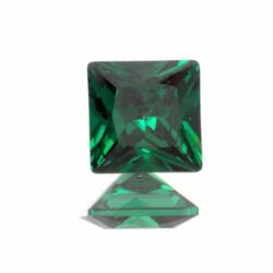 Green Cubic Zirconia Princess Cuts