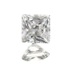 White Cubic Zirconia 5A Princess Cuts