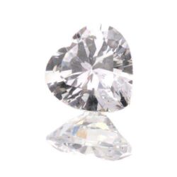 White Cubic Zirconia Hearts