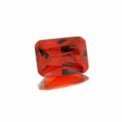 Orange Cubic Zirconia Emerald Cuts