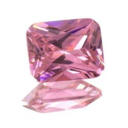 Pink Cubic Zirconia Emerald Cuts