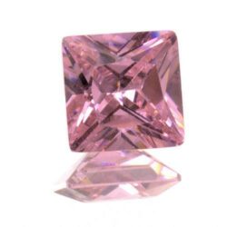 Pink Cubic Zirconia Princess Cuts