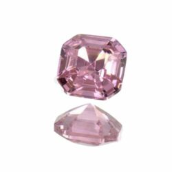 Pink Cubic Zirconia Asscher Cut