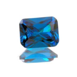 Swiss Blue Cubic Zirconia Emerald Cuts