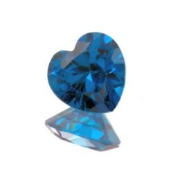 Swiss Blue Cubic Zirconia Hearts
