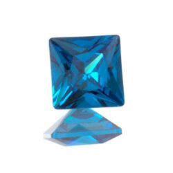 Swiss Blue Cubic Zirconia Princess Cuts