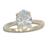 Lab Created Diamond 1.88ct Oval Solitaire Ring