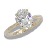 Lab Created Diamond 1.88ct Oval Solitaire Ring
