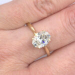 Lab Created Diamond 1.88ct Oval Solitaire Ring