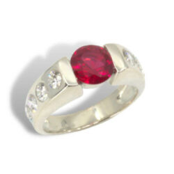 Sterling Lab Created Accented Ring