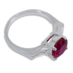 Sterling Lab Created Baguette Accented Ring