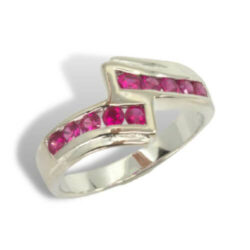 Sterling Lab Created Bypass Style Ring