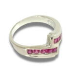 Sterling Channel Set Lab Ruby Ring