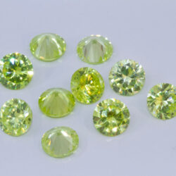 Apple Green Cubic Zirconia 6mm Round Pack of 10 Clearance