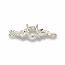 Round Leaf Design Pre-notched Bracelet Link