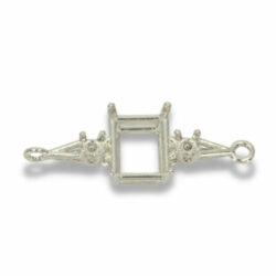 Emerald Cut Accented Pre-notched Bracelet Link