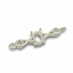 Oval Cabochon X and O Design Bracelet Link