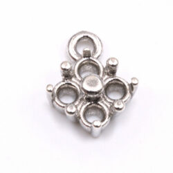 Round Four Stone Pre-notched Dangle Mounting