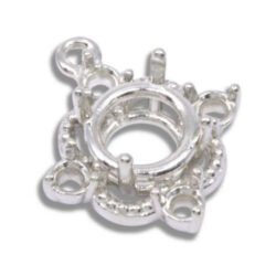 Round Accented Milgrain Pre-notched Dangle Mounting