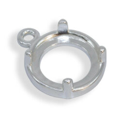 Round Cabochon Raised Edge Dangle Mounting