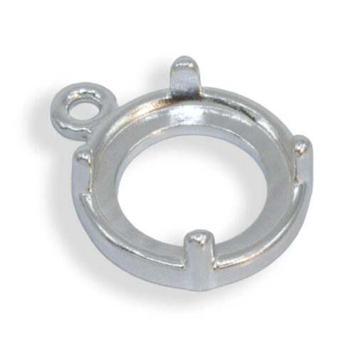 Round Cabochon Raised Edge Dangle Mounting
