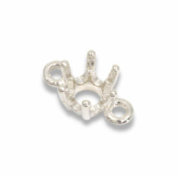 Round 6-Prong Double Closed Pre-notched Dangle Mounting