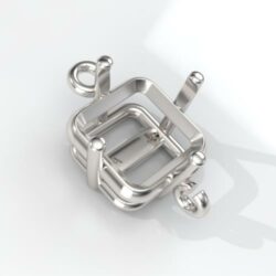 Square Side Set Double Dangle