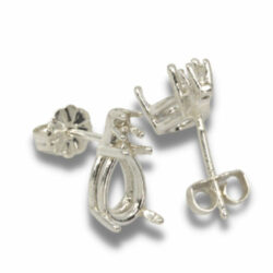 Pear Accented Pre-notched Earring Mountings