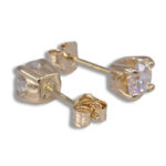 Lab Created Diamond Earring Studs - Yellow Gold