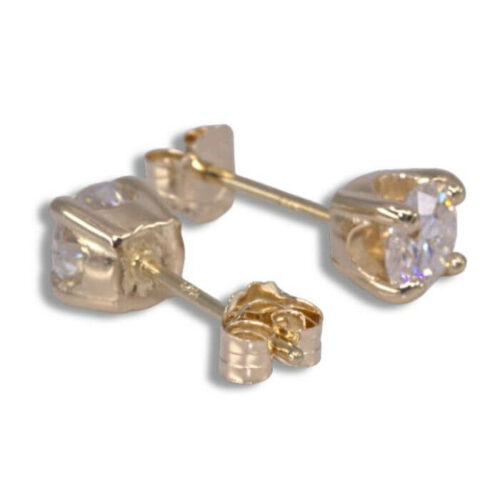 Lab Created Diamond Earring Studs - Yellow Gold