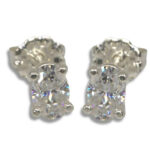 Lab Created Diamond Oval Earring Studs