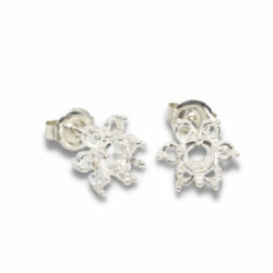 Round Cluster Pre-notched Earring Mountings