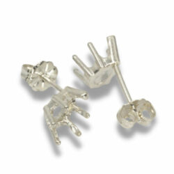 Pear Six Prong Earring Mountings