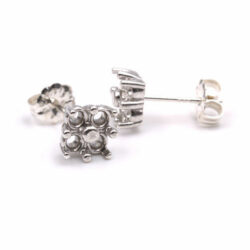 Round Four Stone Earring Mountings