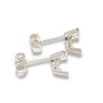 Trillion Vee Prong Pre-notched Earring Mountings