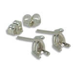 Pear Earring Stud Pre-notched Earring Mountings