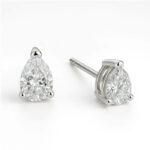 Lab Created Diamond Pear Earring Studs
