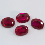 Lab Created Ruby 8x6mm Ovals 4 Pack Clearance