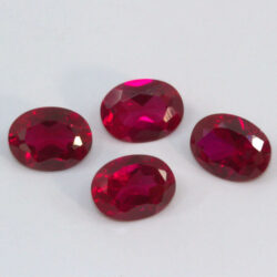 Lab Created Ruby 8x6mm Ovals 4 Pack Clearance